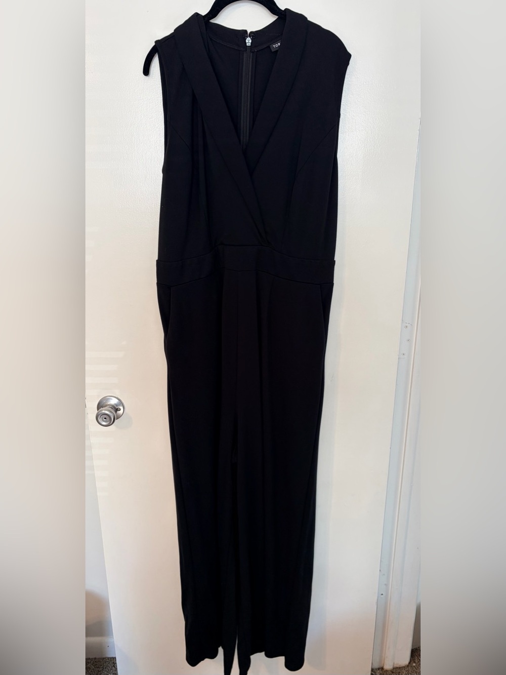 Torrid Black Sleeveless Wide Leg Jumpsuit Size 14R Back Zip